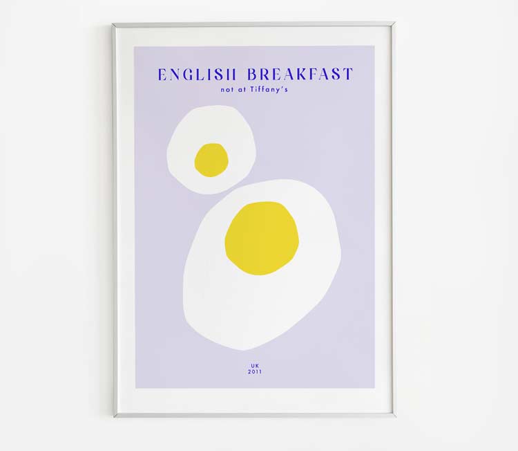 plakat filmowy do kuchni inspirowany filmem śniadanie u tiffany'ego